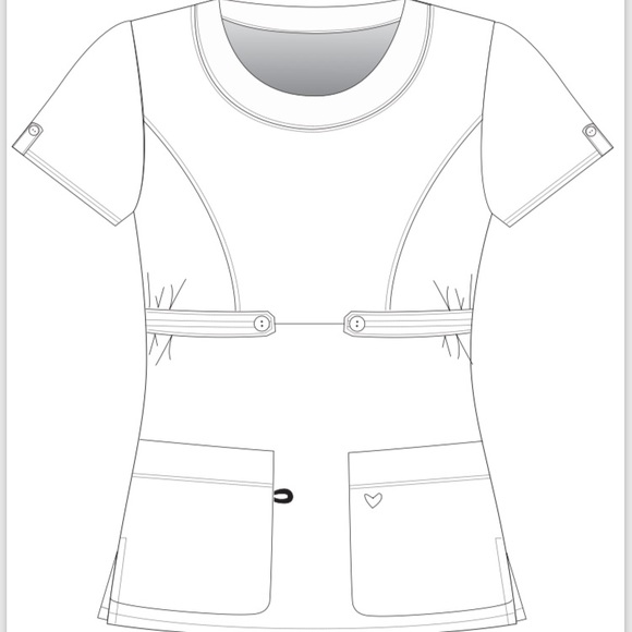 Landau Women’s Black “Jackie” Twill Scoop Neck Top - Picture 5 of 6